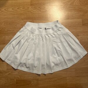 White Mini Tennis Cute Summer Skirt with Shorts Skort